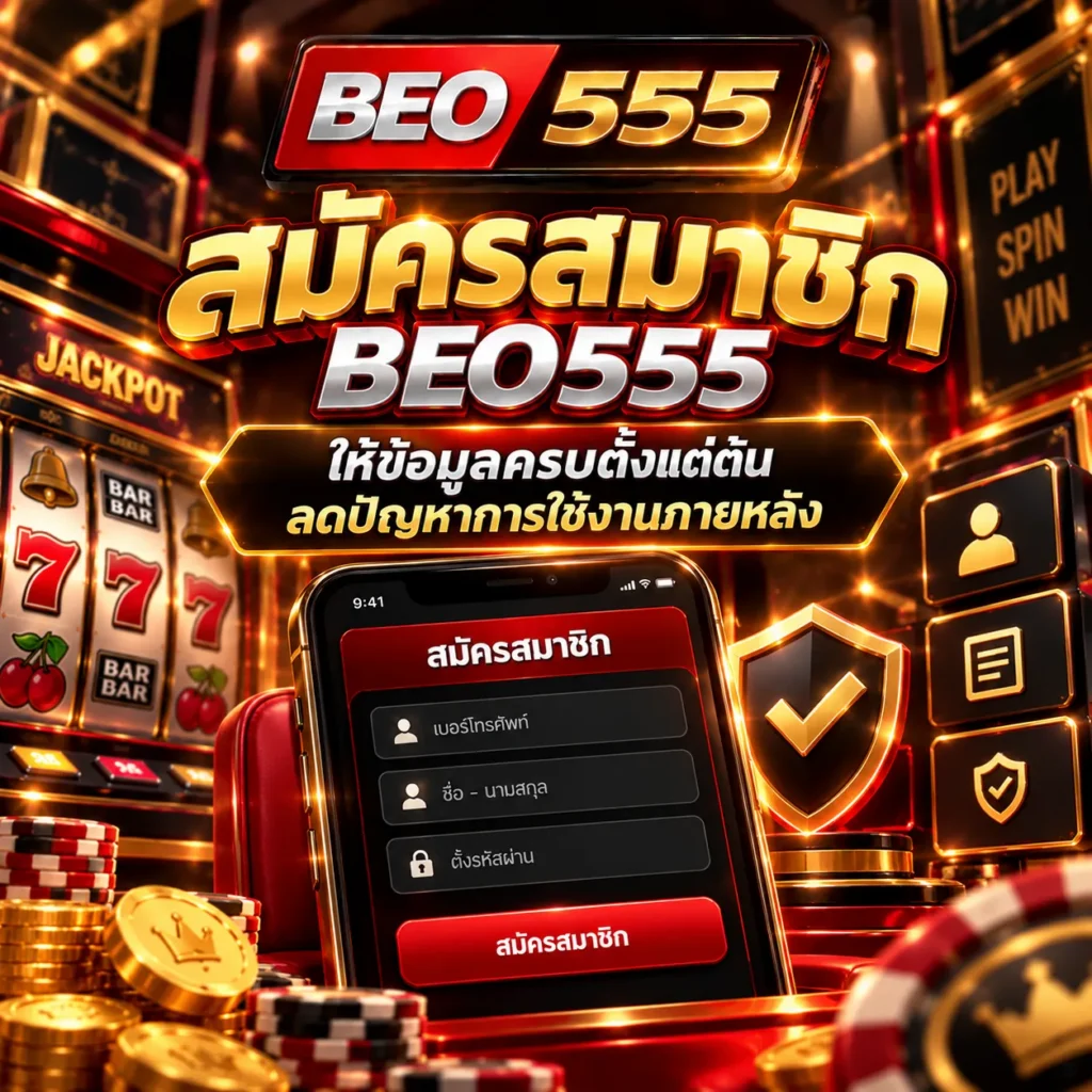 สมัครสมาชิก BEO555 ให้ข้อมูลครบตั้งแต่ต้น ลดปัญหาการใช้งานภายหลัง